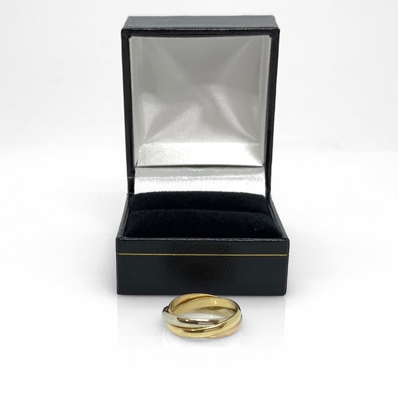 Cartier 18k tri-color Trinity Rolling Ring sz 5.5 - Picture 2 of 9